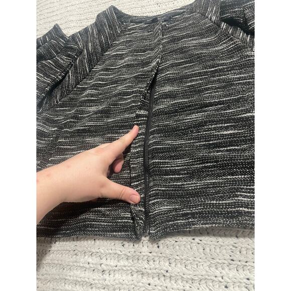 NWT Banana Republic Sweater Zippered Marled Womens Small Black White 572529-00 - Picture 7 of 11